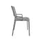 Cosco Outdoor/Indoor Stacking Resin Chair with Square Back and Arms, Gray, 2PK 87532GRY2E - alternate 9